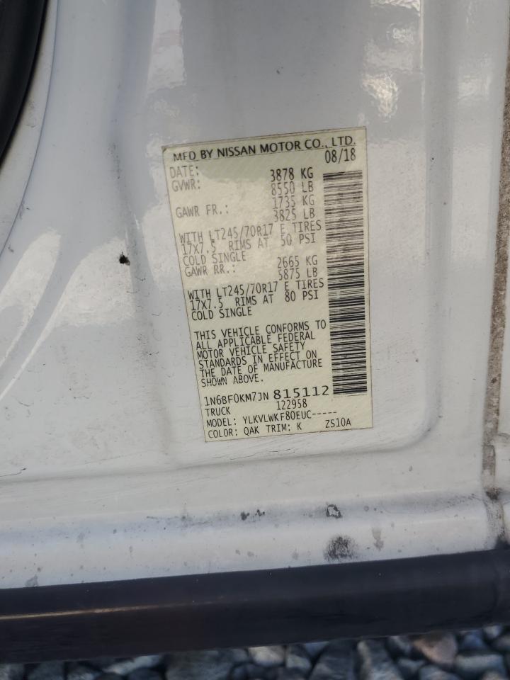 2018 Nissan Nv 1500 Delivery Van VIN: 1N6BF0KM7JN815112 Lot: 90457825