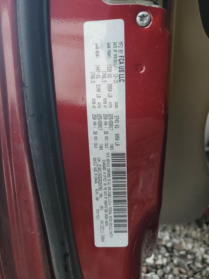 2016 Chrysler Town & Country Touring VIN: 2C4RC1BG9GR260783 Lot: 82436435