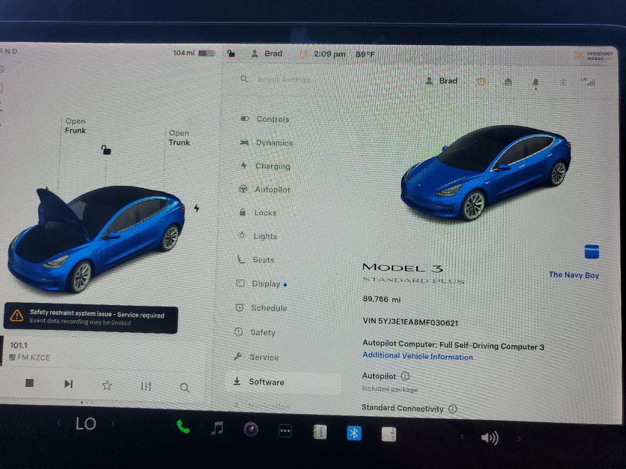 2021 Tesla Model 3 VIN: 5YJ3E1EA8MF030621 Lot: 85207895
