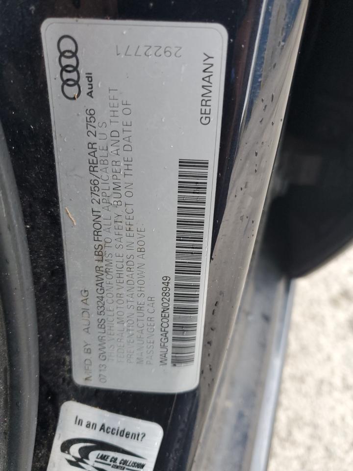 2014 Audi A6 Premium Plus VIN: WAUFGAFC0EN028949 Lot: 87243055