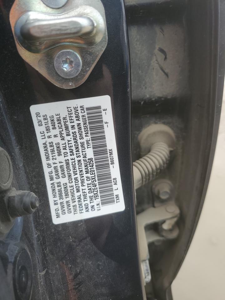 2020 Honda Insight Ex VIN: 19XZE4F5XLE014258 Lot: 85956275