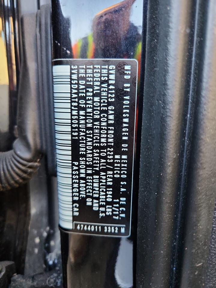 2018 Volkswagen Beetle S VIN: 3VW5DAAT8JM505191 Lot: 84184065