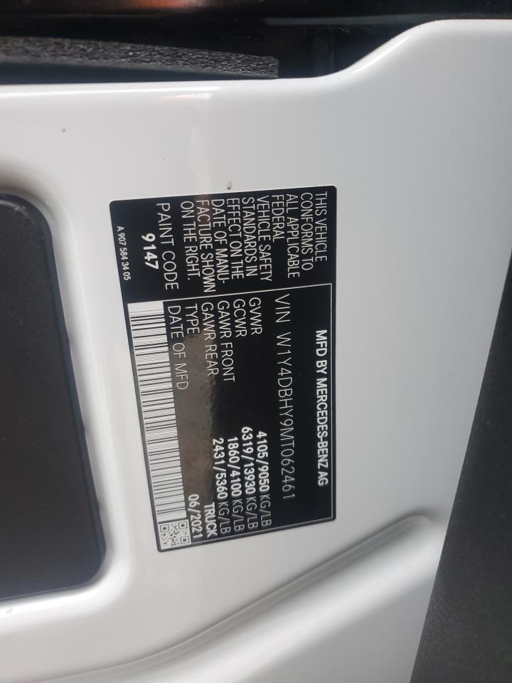 2021 Mercedes-Benz Sprinter 2500 VIN: W1Y4DBHY9MT062461 Lot: 85333465