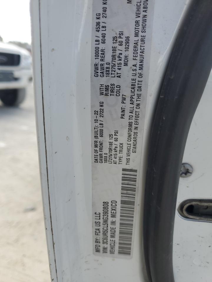 2022 Ram 2500 Tradesman VIN: 3C6UR5CL5NG390808 Lot: 86854865