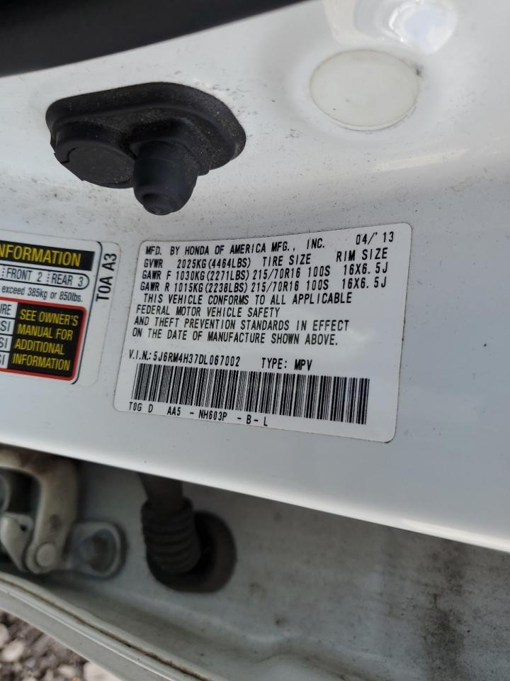 2013 Honda Cr-V Lx VIN: 5J6RM4H37DL067002 Lot: 82686655