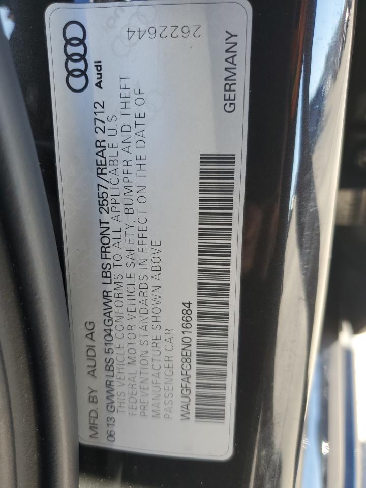 2014 Audi A6 Premium Plus VIN: WAUGFAFC8EN016684 Lot: 86744535