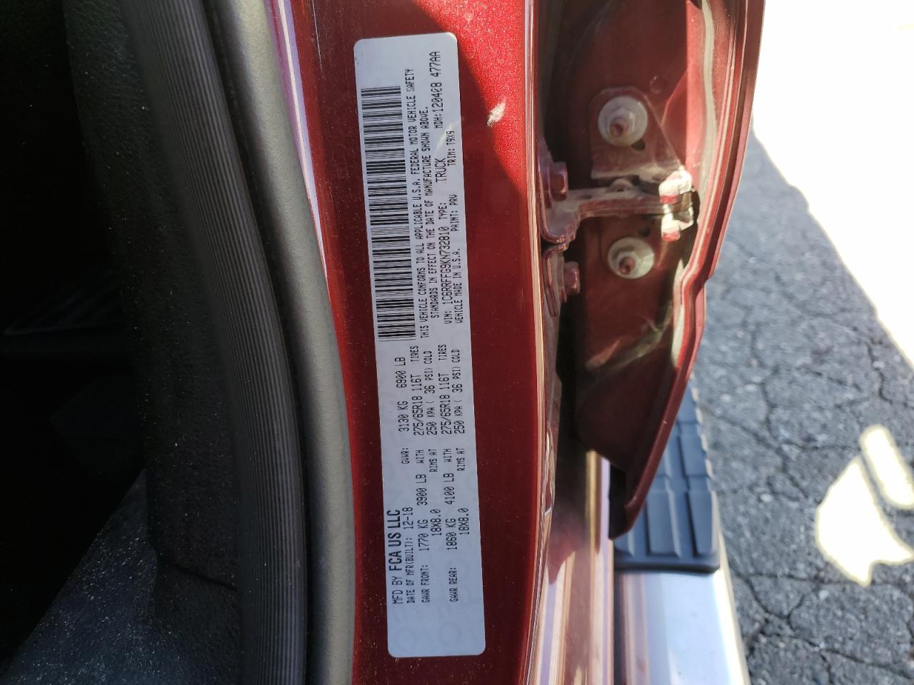 2019 Ram 1500 Big Horn/Lone Star VIN: 1C6RRFFG9KN732810 Lot: 85171715