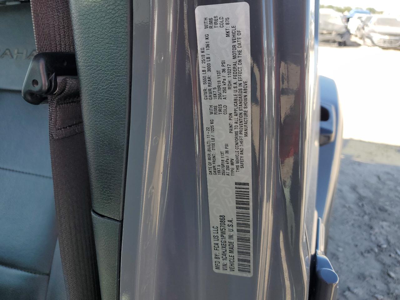 2023 Jeep Wrangler Sahara VIN: 1C4HJXEG1PW570868 Lot: 85689625