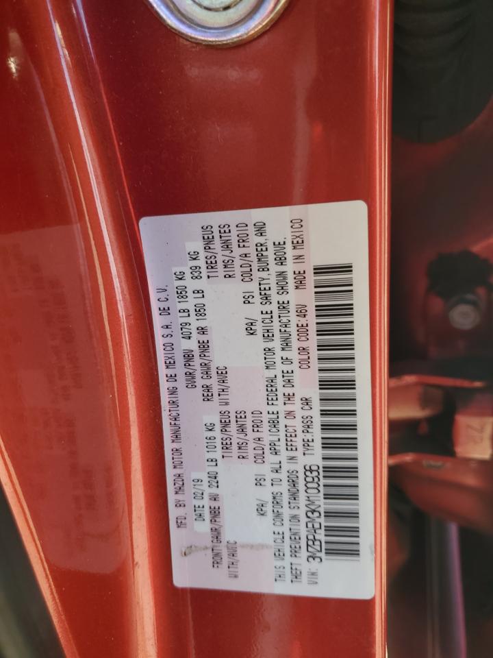 2019 Mazda 3 Premium VIN: 3MZBPAEM3KM100936 Lot: 85331455