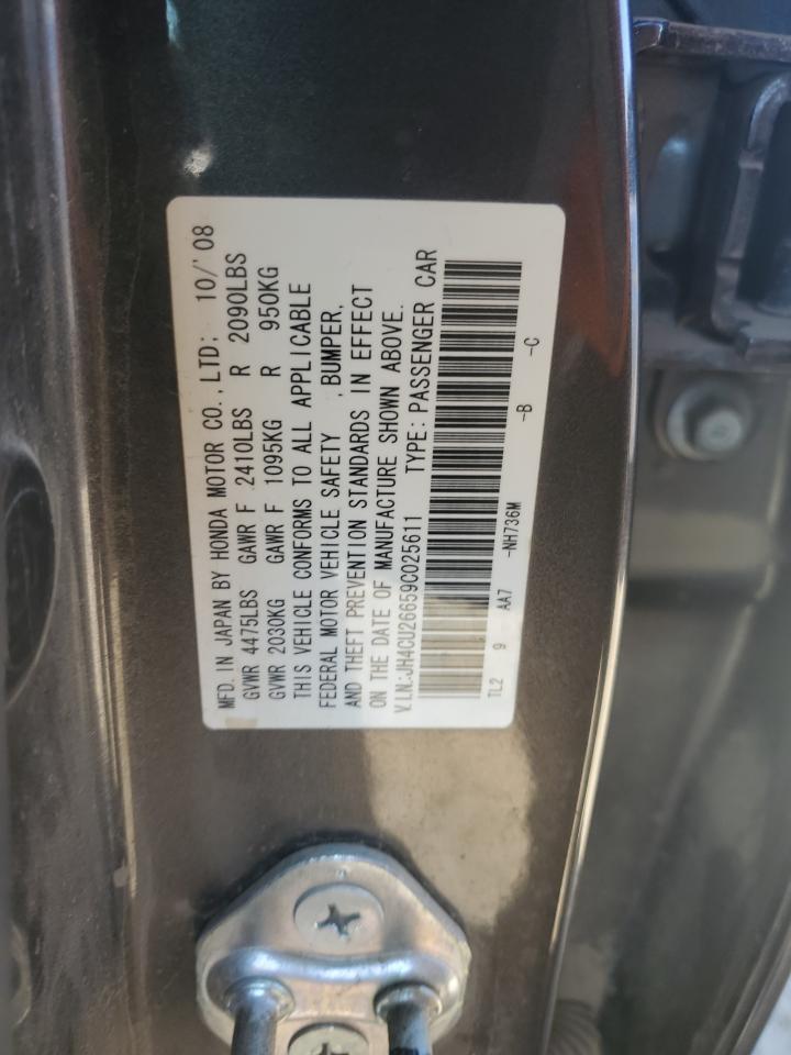 2009 Acura Tsx VIN: JH4CU26659C025611 Lot: 91020425