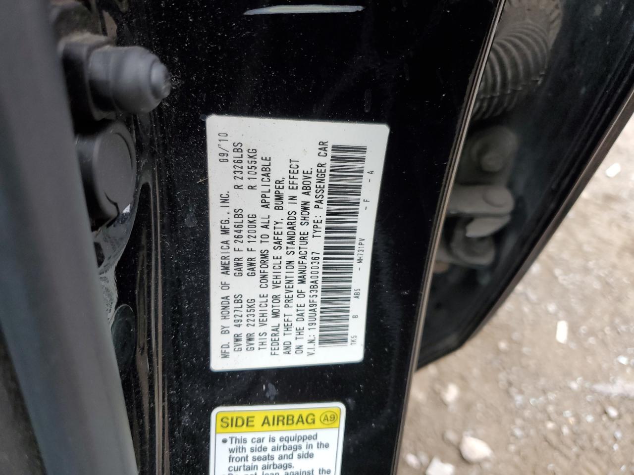 2011 Acura Tl VIN: 19UUA9F53BA000367 Lot: 90576325