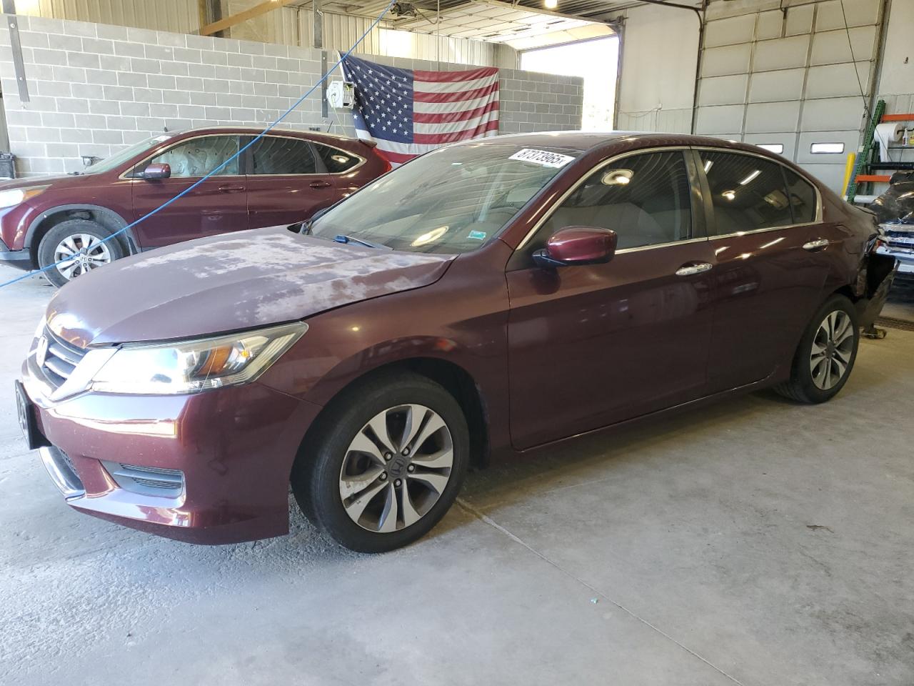 2014 HONDA ACCORD RED VIN: 1HGCR2F36EA148396