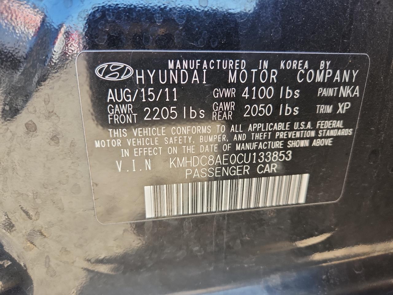 2012 Hyundai Elantra Touring Gls VIN: KMHDC8AE0CU133853 Lot: 89441155