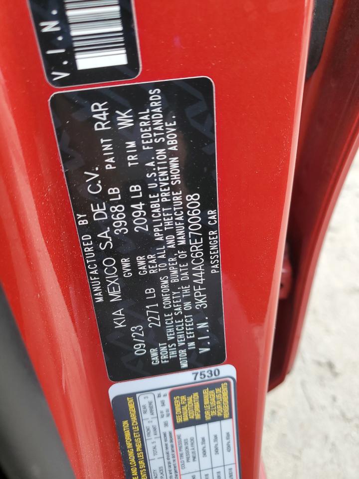 2024 Kia Forte Gt VIN: 3KPF44AC6RE700608 Lot: 89714425
