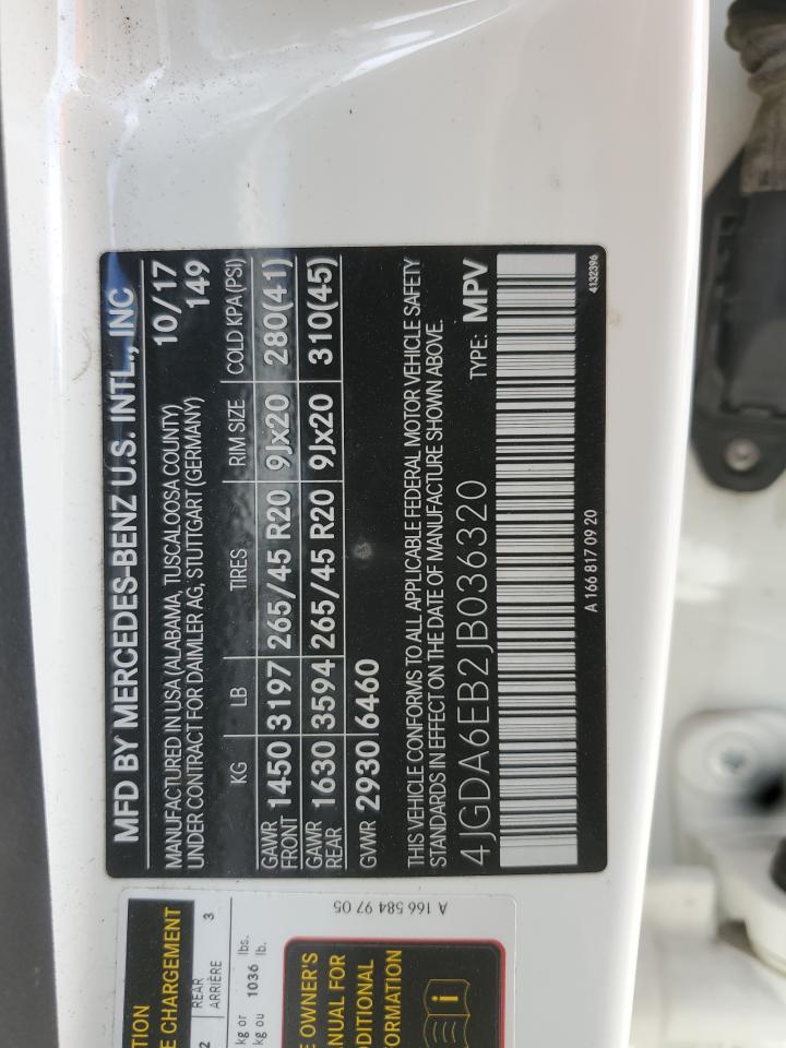 2018 Mercedes-Benz Gle 43 Amg VIN: 4JGDA6EB2JB036320 Lot: 84444905