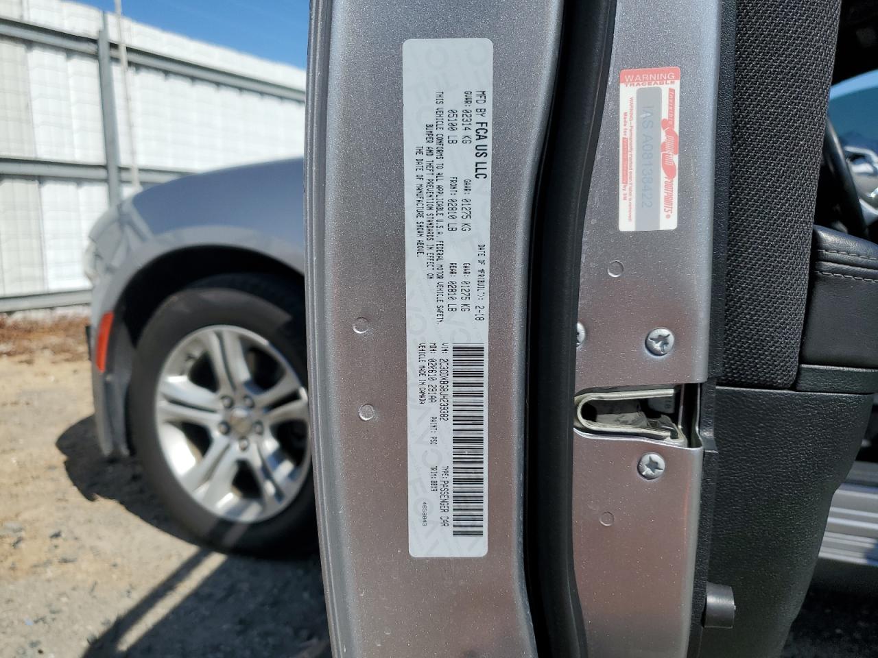 2018 Dodge Charger Sxt VIN: 2C3CDXBG8JH239382 Lot: 85538915