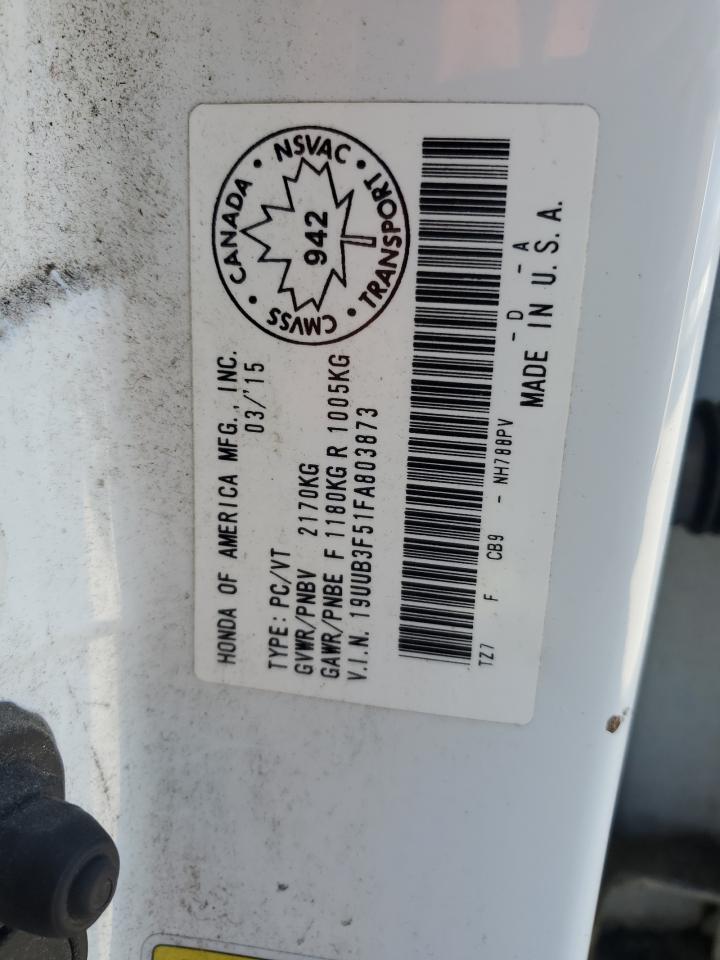 2015 Acura Tlx Tech VIN: 19UUB3F51FA803873 Lot: 85077825