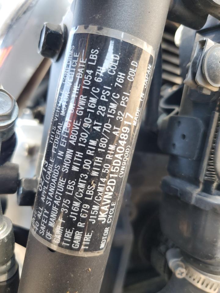 2013 Kawa Vn900 B VIN: JKAVN2D15DA048917 Lot: 85925465