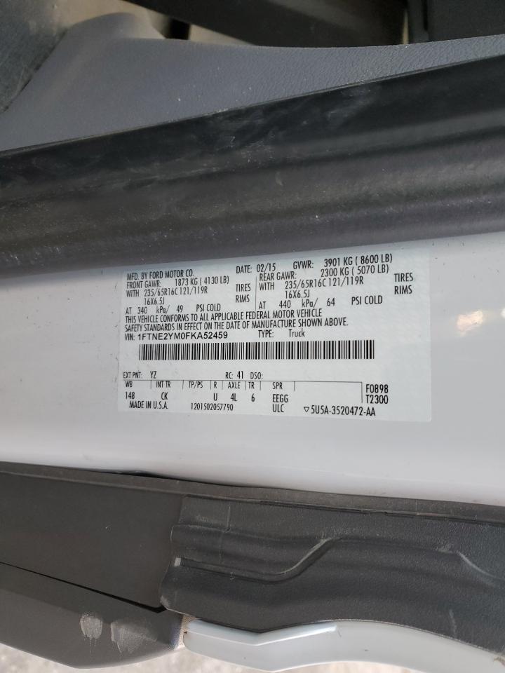 2015 Ford Transit 150 Delivery Van VIN: 1FTNE2YM0FKA52459 Lot: 89633395