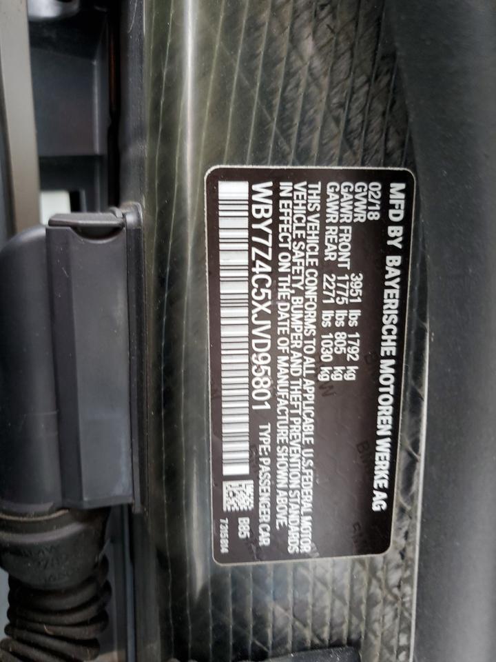 2018 BMW I3 Rex VIN: WBY7Z4C5XJVD95801 Lot: 86275705