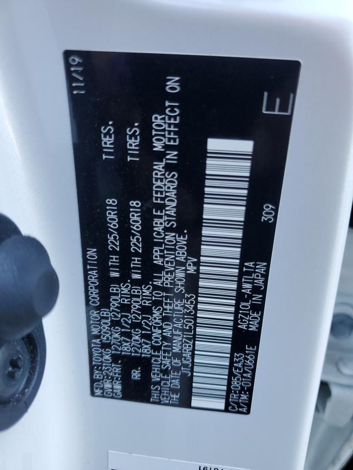 2020 Lexus Nx 300 VIN: JTJGARBZ1L5013453 Lot: 85913495