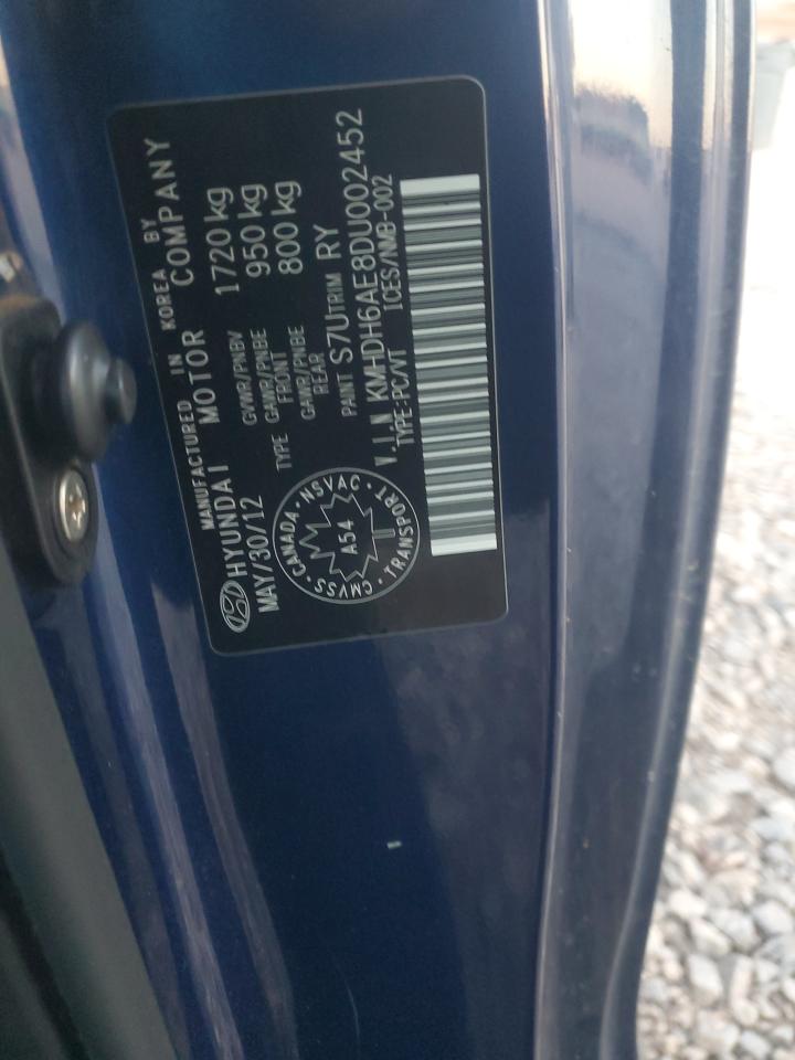 2013 Hyundai Elantra Coupe Gs VIN: KMHDH6AE8DU002452 Lot: 82541515