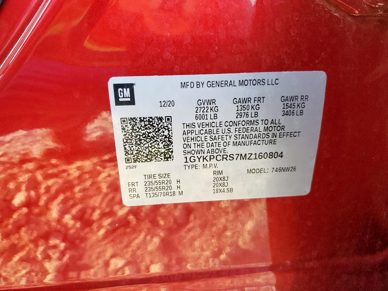 2021 Cadillac Xt6 Premium Luxury VIN: 1GYKPCRS7MZ160804 Lot: 82229455