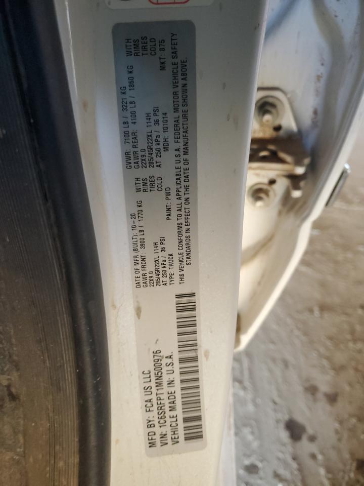 2021 Ram 1500 Limited VIN: 1C6SRFPT1MN500976 Lot: 81977755