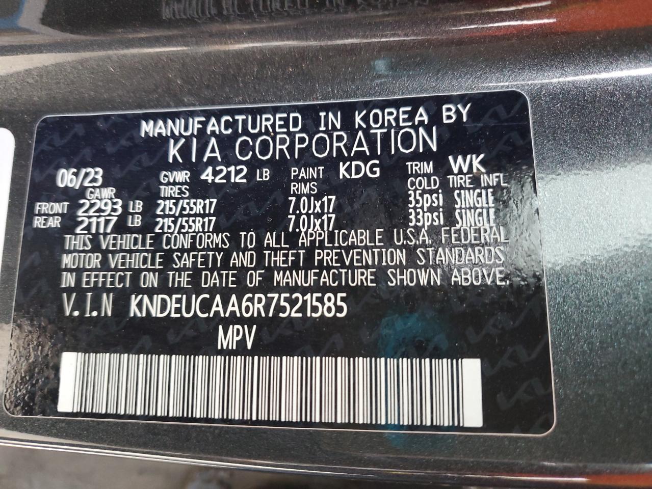 2024 Kia Seltos S VIN: KNDEUCAA6R7521585 Lot: 90049085