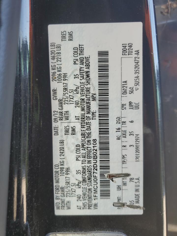 2013 Ford Escape S VIN: 1FMCU0F72DUB02108 Lot: 86446995