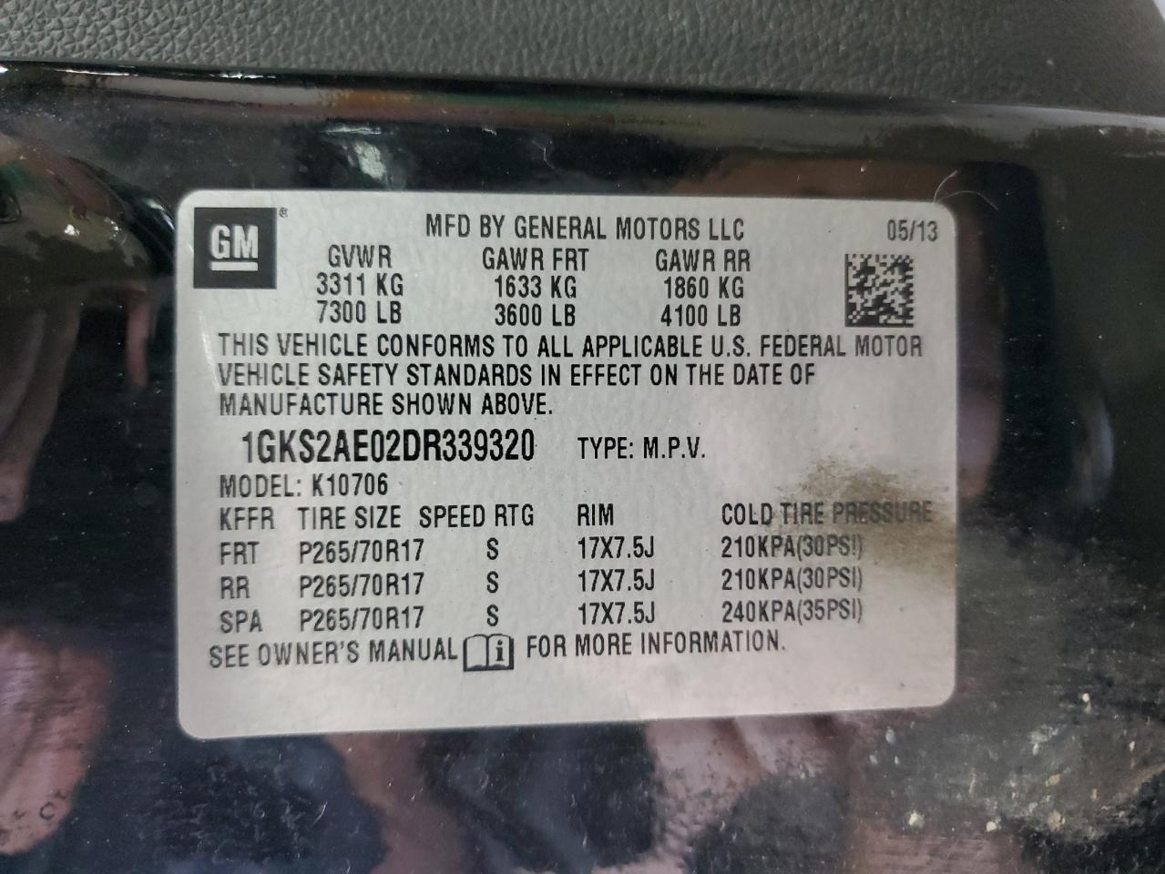 2013 GMC Yukon Sle VIN: 1GKS2AE02DR339320 Lot: 83984415