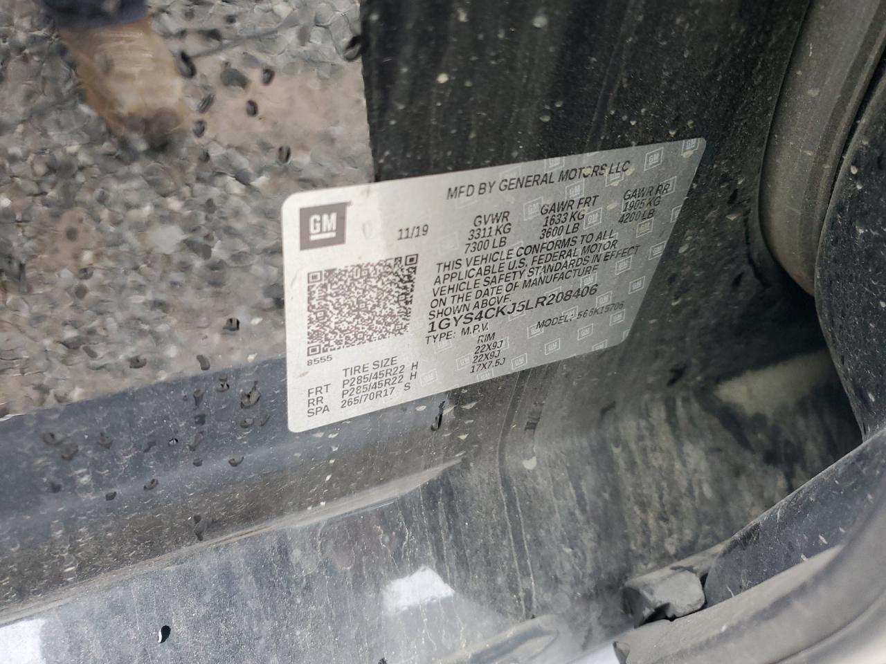 2020 Cadillac Escalade Premium Luxury VIN: 1GYS4CKJ5LR208406 Lot: 82494575