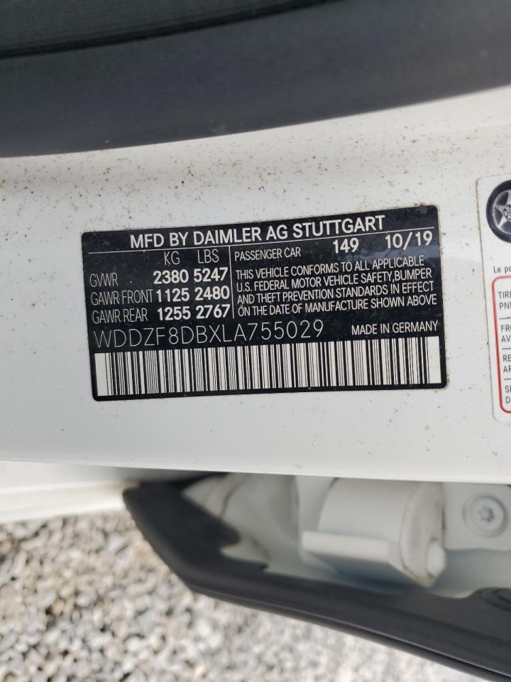 2020 Mercedes-Benz E 350 VIN: WDDZF8DBXLA755029 Lot: 87049545