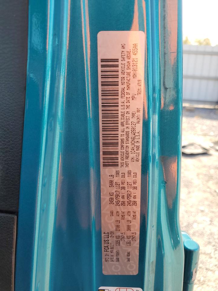 2020 Jeep Wrangler Unlimited Sport VIN: 1C4HJXDN6LW260127 Lot: 85310205