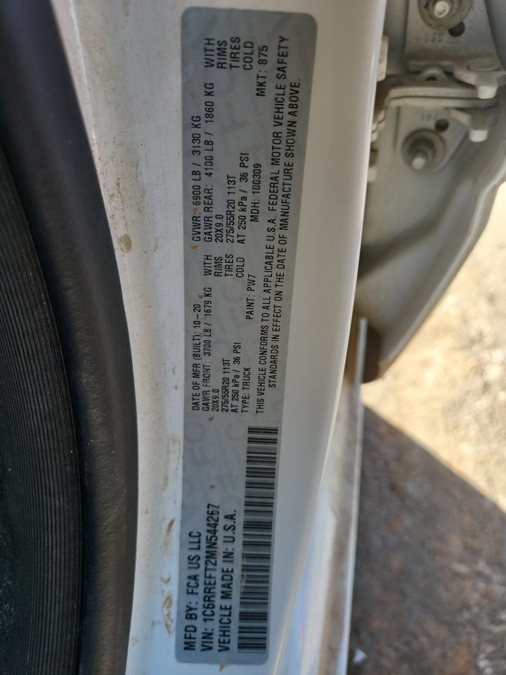 2021 Ram 1500 Big Horn/Lone Star VIN: 1C6RREFT2MN544267 Lot: 87118835