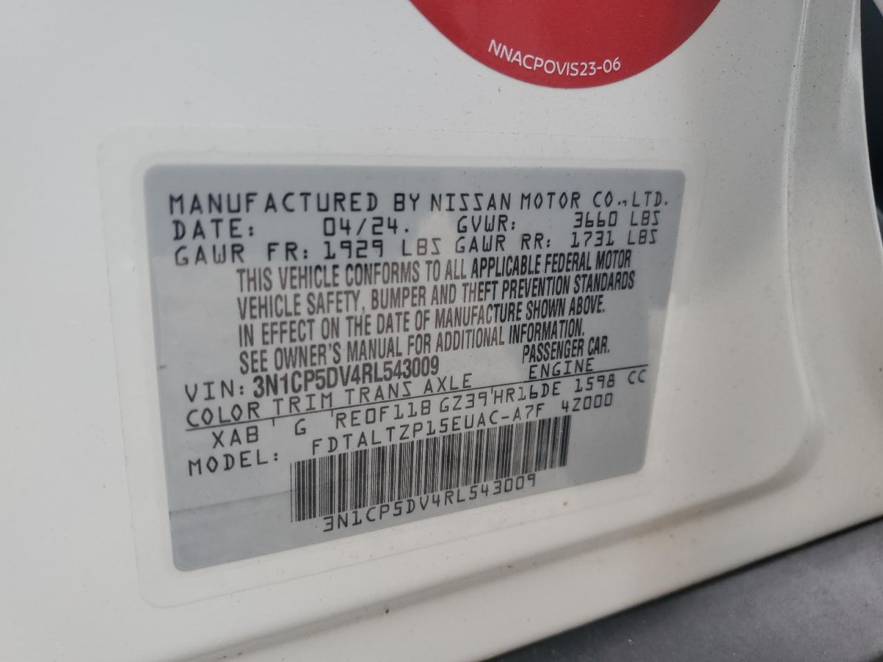 2024 Nissan Kicks Sr VIN: 3N1CP5DV4RL543009 Lot: 86099665