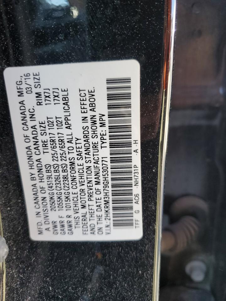 2016 Honda Cr-V Exl VIN: 2HKRM3H79GH530771 Lot: 86261865