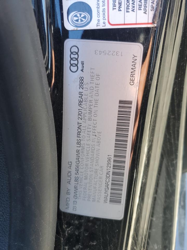 2013 Audi A7 Premium Plus VIN: WAUYGAFC3DN129961 Lot: 82475235