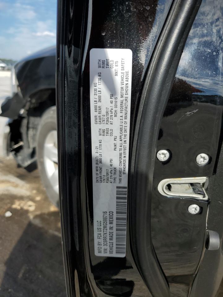 2021 Ram 1500 Classic Tradesman VIN: 3C6RR7KT2MG599716 Lot: 81901805