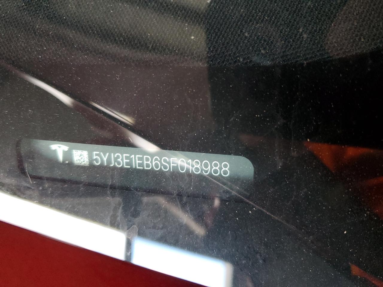 2025 Tesla Model 3 VIN: 5YJ3E1EB6SF018988 Lot: 87392405