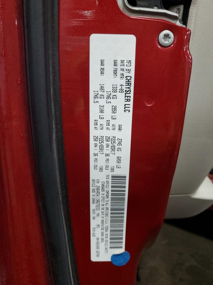 2009 Chrysler Town & Country Touring VIN: 2A8HR54119R679233 Lot: 87095675