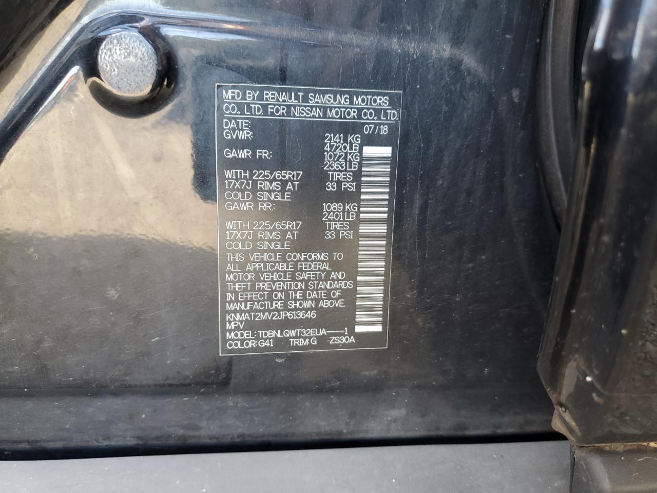 2018 Nissan Rogue S VIN: KNMAT2MV2JP613646 Lot: 82416835