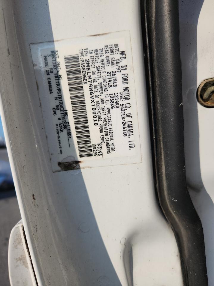 1997 Mercury Grand Marq VIN: 2MELM74W6VX700010 Lot: 82351545