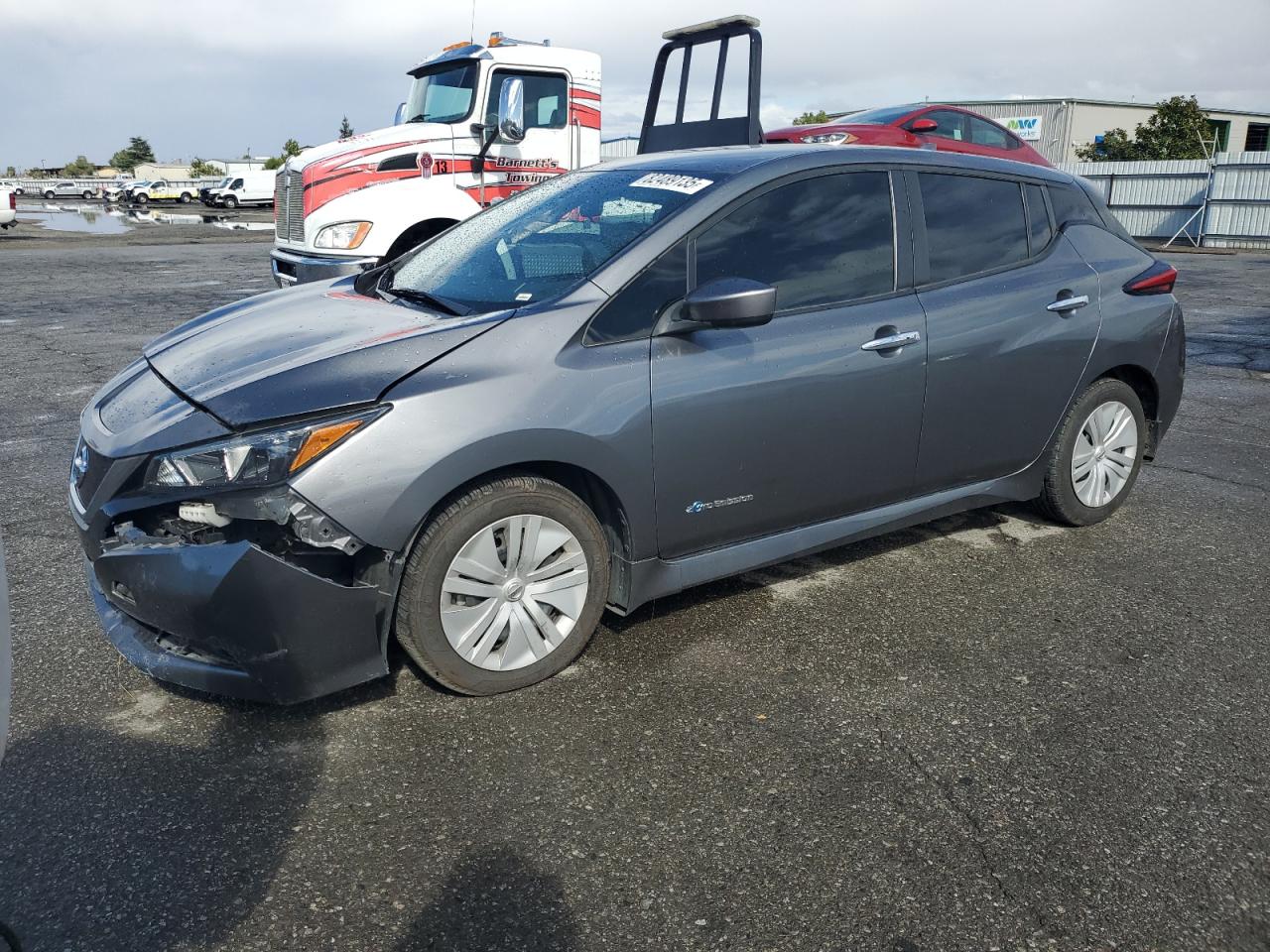 2018 NISSAN LEAF GRAY VIN: 1N4AZ1CP2JC303926