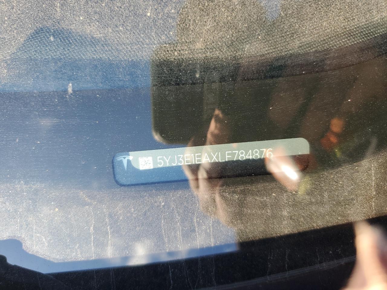 2020 Tesla Model 3 VIN: 5YJ3E1EAXLF784876 Lot: 90218205