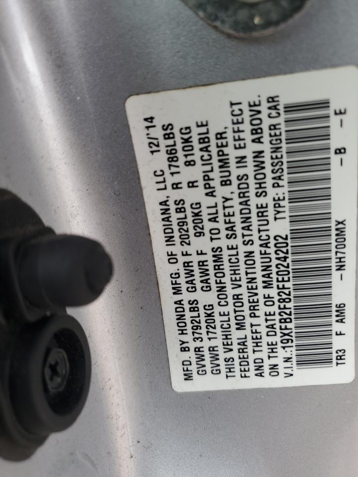 2015 Honda Civic Ex VIN: 19XFB2F82FE024202 Lot: 85674465