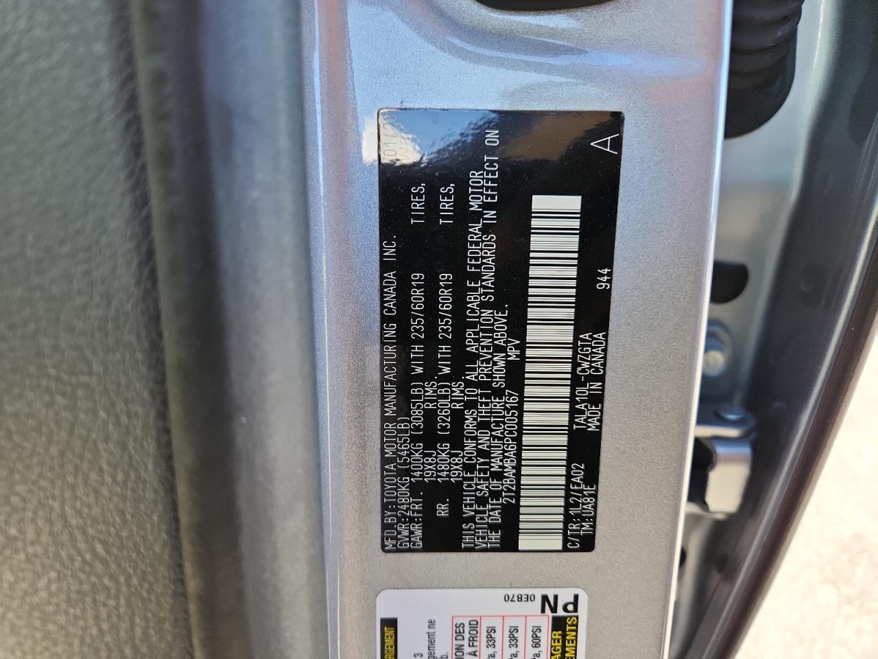 2023 Lexus Rx 350 Base VIN: 2T2BAMBA6PC005167 Lot: 89717525