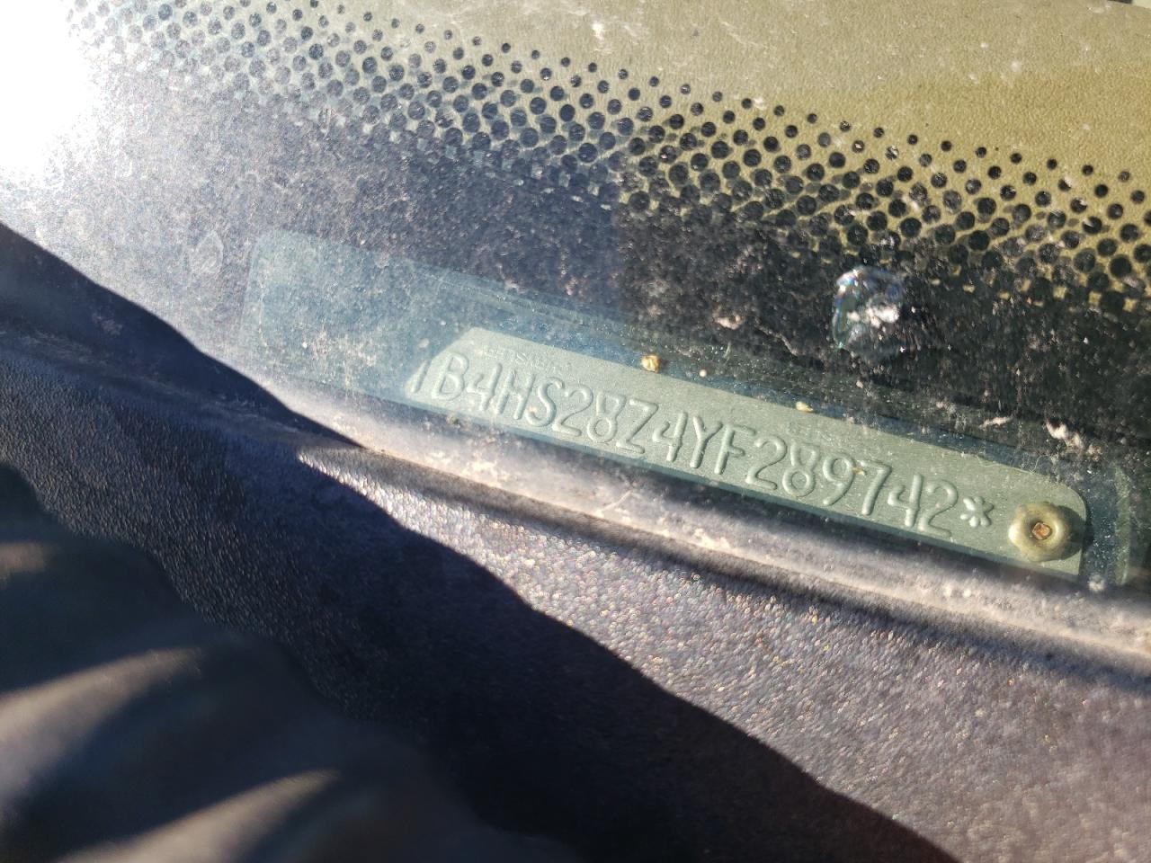 2000 Dodge Durango VIN: 1B4HS28Z4YF289742 Lot: 86163505