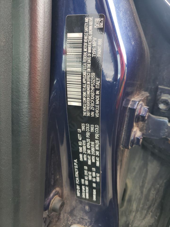 2017 Fiat 500X Pop VIN: ZFBCFXAB7HP532159 Lot: 86630455