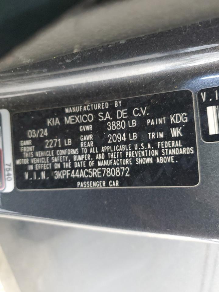 2024 Kia Forte Gt VIN: 3KPF44AC5RE780872 Lot: 90886775